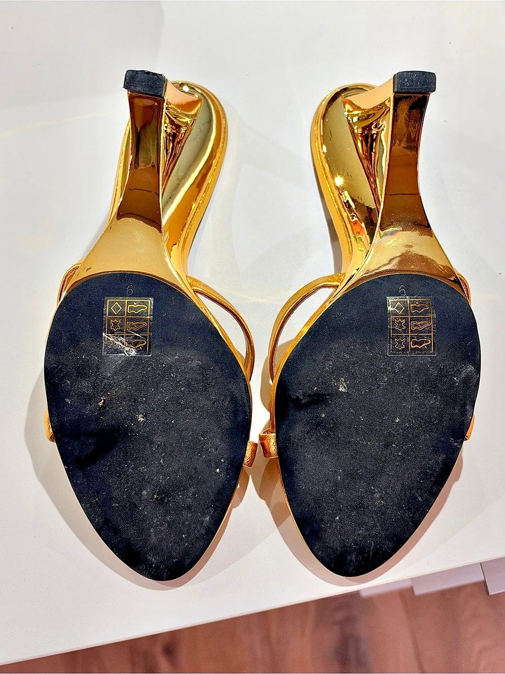Jeffrey Campbell Absentia Gold Metallic Gold Heels - Picture 3 of 4